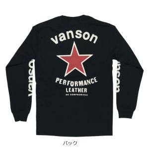 XLサイズ VANSON バンソン レッドスター 長袖Tシャツ 881V169 ブラック｜rpsksp