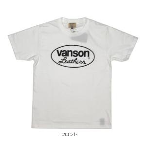 XLサイズ VANSON バンソン OVAL FB 半袖Tシャツ 882V063 ホワイト｜rpsksp