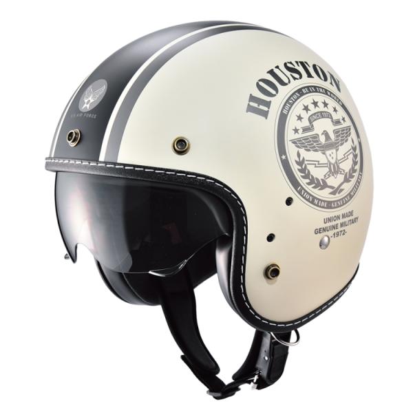ヒューストン HTVH-2021 インナーバイザーヘルメット F(57-59cm) アイボリー/ガン...