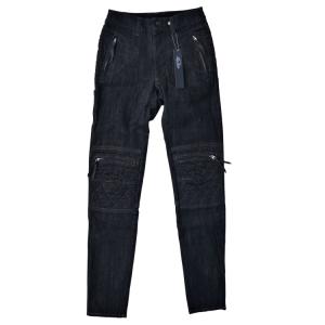 マックスフリッツ Motorimoda ハーフレザーパンツ ブラック系 48 MAX FRITZ マックスフリッツ Motorimoda ハーフレザーパンツ