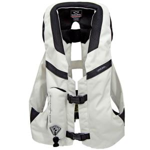 【限定品】ヒットエアー　ホワイト　Mサイズ hit-air ヒットエアー Mサイズ 一体型エアバッグ・ハーネス MLV2
