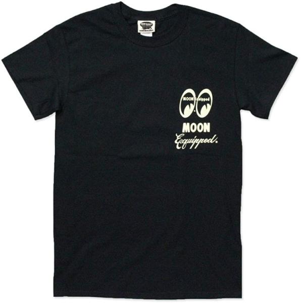 MOONEYES(ムーンアイズ) Mサイズ イクイップド ロゴ Tシャツ MQT-122 ブラック ...