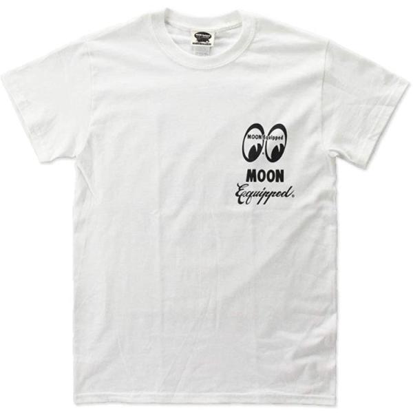 MOONEYES(ムーンアイズ) Mサイズ イクイップド ロゴ Tシャツ MQT-122 ホワイト ...
