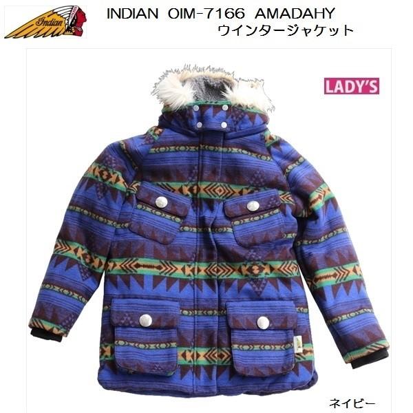 インディアン レディース ウインタージャケット OIM-7166 AMADAHY ネイビー
