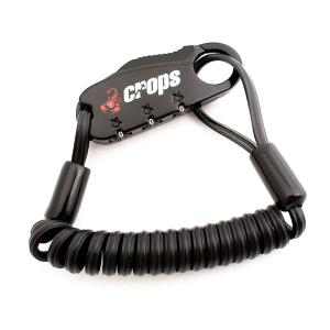 クロップス(CROPS) バイクロック 盗難防止用 ダイヤル式 ワイヤーロック Q-BIRO mini ブラック SPD 4-BR90-01｜rpsksp