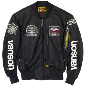vanson バイクジャケット TVS2408W 3XL BK/BK TVS2408W MA-1ジャケット | vansonleathers