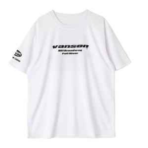 【在庫あり 即納】Lサイズ バンソン VANSON ドライ メッシュTシャツ VS23801S ホワイト/ブラック L 吸汗/速乾｜rpsksp