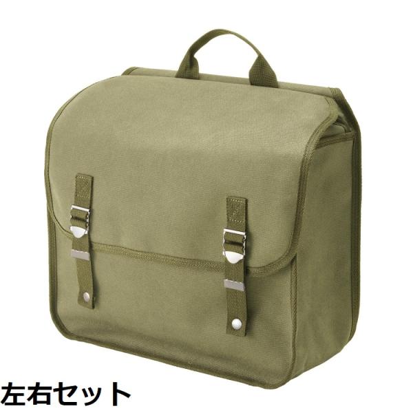 山城謹製 クラシックミリタリーサイドバッグ(左右セット) YK-039 Mサイズ カーキ