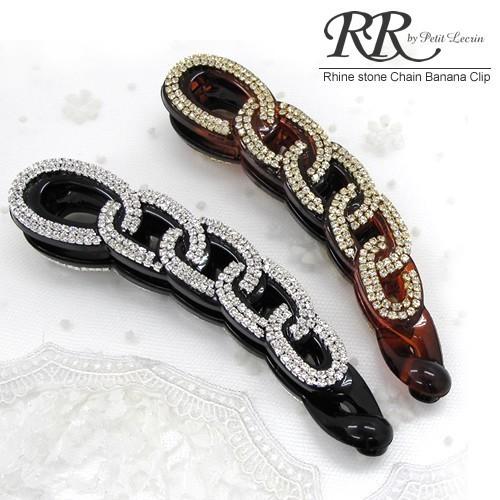 バナナクリップ ラインストーン 豪華 チェーン パーティー 結婚式
