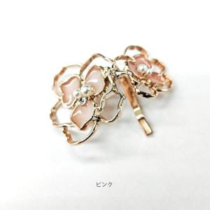 ポニーフック フラワー ビジュー ヘアフック ...の詳細画像2