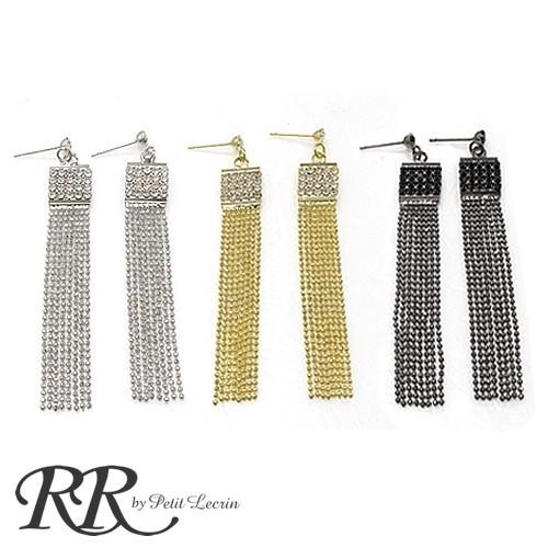 ピアス ストーン チェーン ロング ピアス ゴージャスピアス チェーン タッセル ピアス プチプラ ...