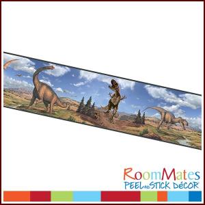 壁紙 シール ウォールステッカー Dinosaurs Border ダイナソー（ボーダー）　ルームメイツ 正規販売店｜rrd