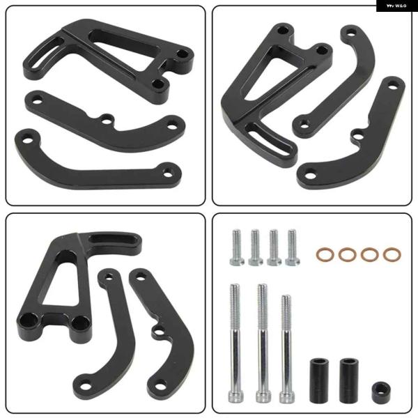 並行輸入品パワーステアリング ブラケットセット キット ビレット アルミ CNC T6 - ロングウ...