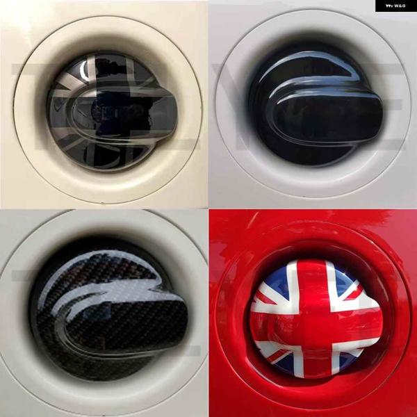 並行輸入品プラスチック スタイル グロスブラック 車用燃料 タンクキャップ カバー ステッカー MI...