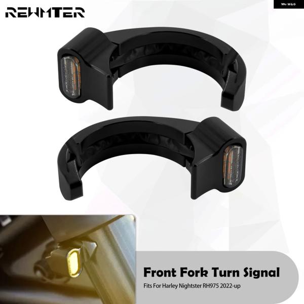 並行輸入品 ハーレー オートバイ LED フロント フォーク ウィンカー Eマークライトランニング ...