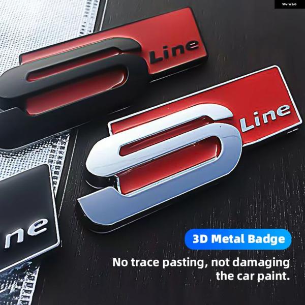 並行輸入品 アウディ S-LINE カー ステッカー メタルバッジ オート 燃料タンク トランク デ...