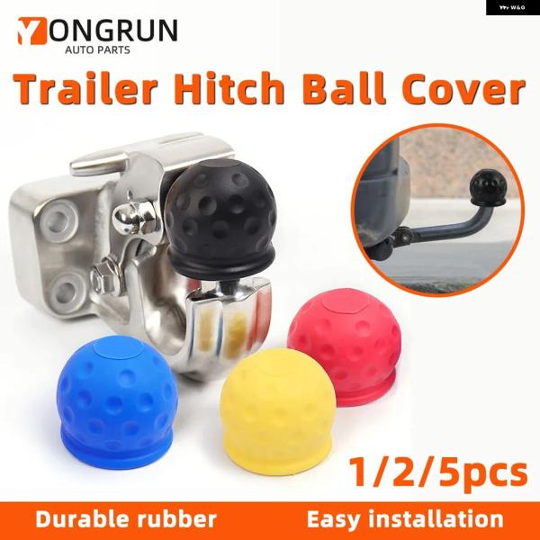 並行輸入品 1/2/5個 トレーラー ボール カバー 車両牽引ロッドボール ゴム 牽引フック カー ...