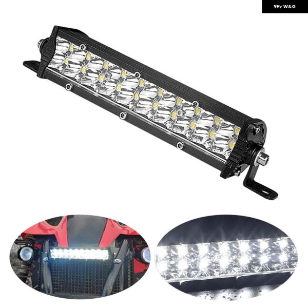 並行輸入品7インチ 20 LEDバー オフロードスポット フラッドLED ライトバー シングルロウ ...