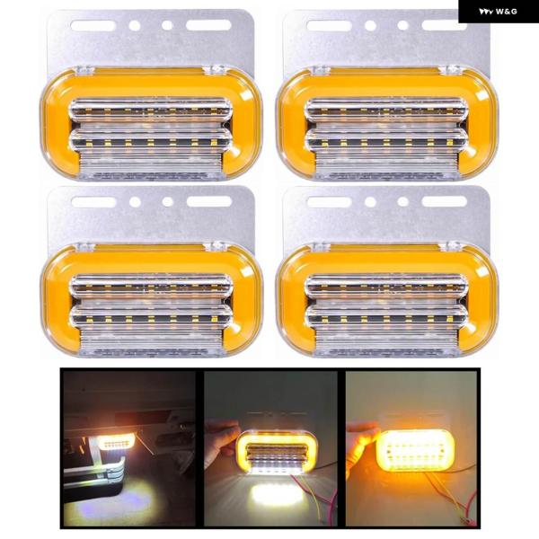 並行輸入品4個 12V 24V 貨物軽 トラック サイドライト LEDサイドマーカー パーキング ラ...