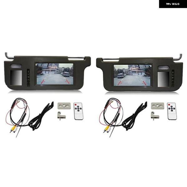 並行輸入品 7インチ 車用 左サンバイザー スクリーン LCD モニター 2チャンネル ビデオパーツ
