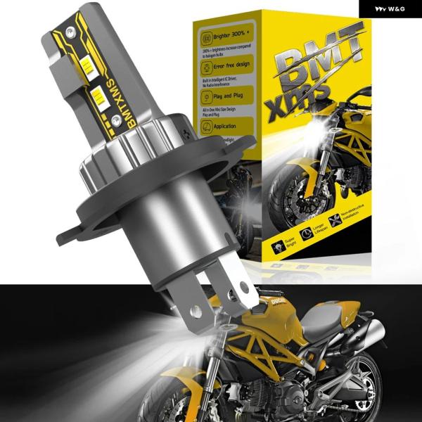 並行輸入品 1個 H4 LED 車用 バイクハイ/ロービーム ヘッドライト ヘッドランプ 電球 65...