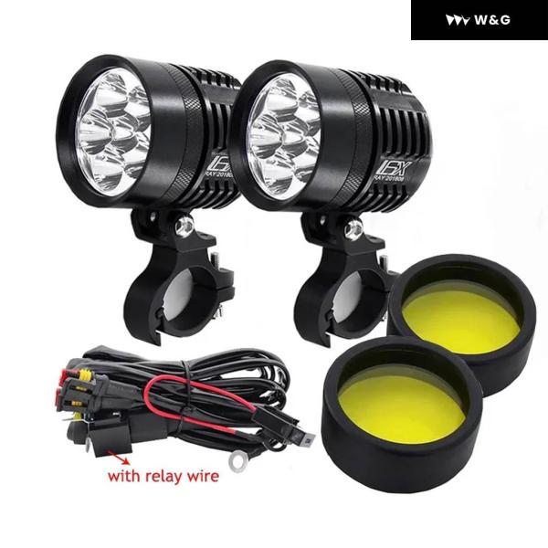 並行輸入品 ダブルカラーLEDストロボ オートバイ バイク ヘッドライト フォグランプ 車 オートバ...