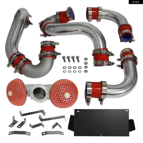 並行輸入品ブラック/ブルー/レッド フロントインタークーラーパイピング エア フィルター 日産 30...