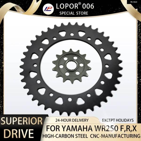 並行輸入品520 CNC 14T/47T フロントリア バイク スプロケット ヤマハ WR250 W...