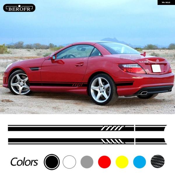 並行輸入品車ドアサイドスカートストライプボディ507 スタイル デカール キット メルセデス ベンツ...
