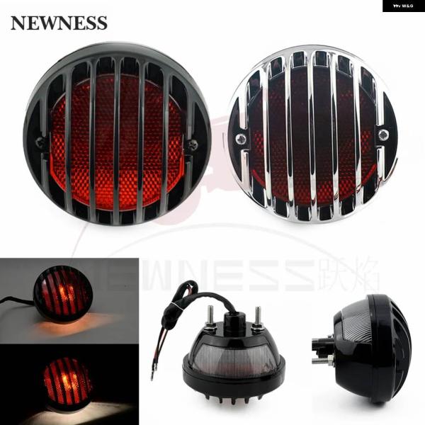 並行輸入品12V オートバイ バイク リアテール ブレーキライト ランプ グリル カバー ラウンド ...