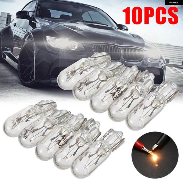 並行輸入品 10個 T5 12V 1.2W W2W ホワイト 車用ハロゲンランプ 計器灯 ダッシュボ...