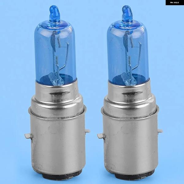 並行輸入品 超白色車 バイクハロゲンライトランプ バルブ 12V 35/35W BA20D 2個 セ...