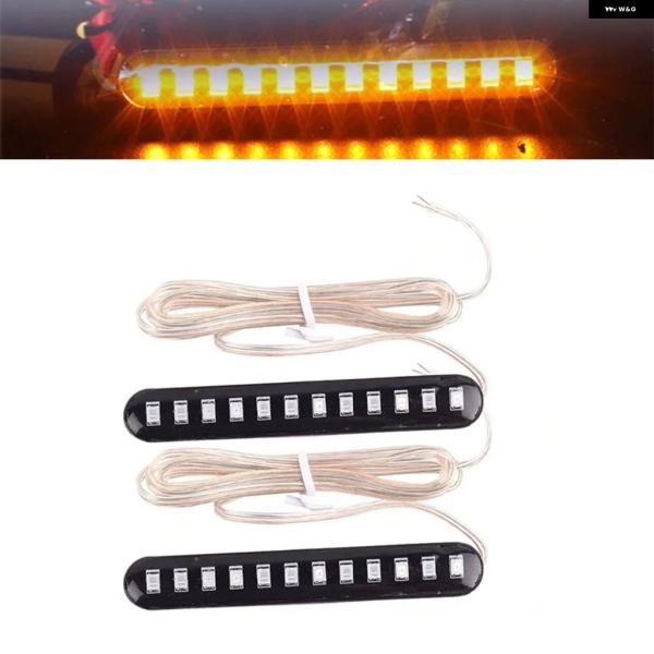 並行輸入品 ミニ 12V シグナルライト LED ストリップ シーケンシャル 点灯 オートバイ ラン...