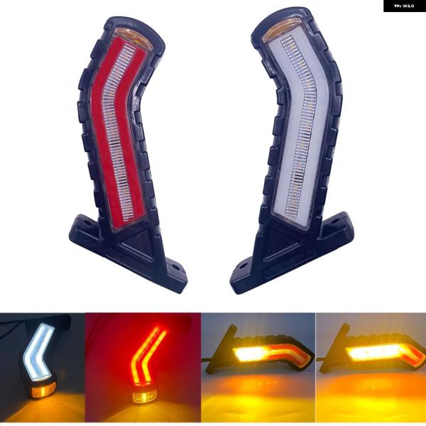 並行輸入品 12V 24V LED サイド マーカーライト 流れる ウィンカー ランプ 車 SUV ...