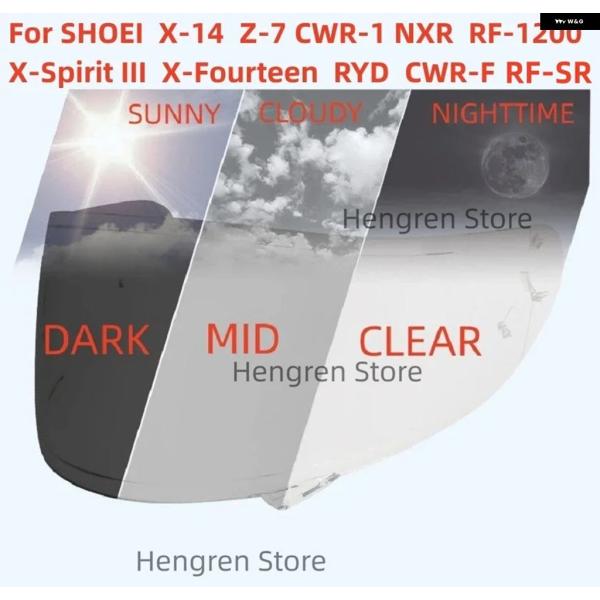 並行輸入品 調光 シールドバイザー レンズ X14 SHOEI Z7 NXR CWR1 CWR--S...