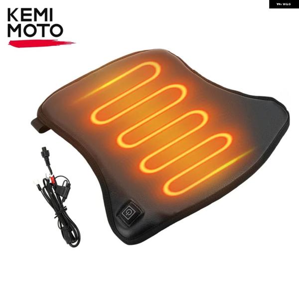 並行輸入品 12V加熱式 バイク シート クッション ATV用 防水 電気加熱式モトシート パッド ...