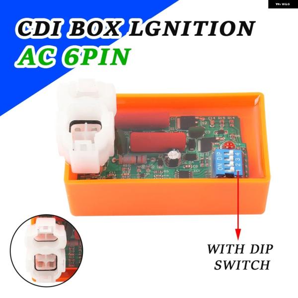 並行輸入品 6ピン オートバイ 点火 システム ユニット AC CDI ボックス DIPスイッチ T...