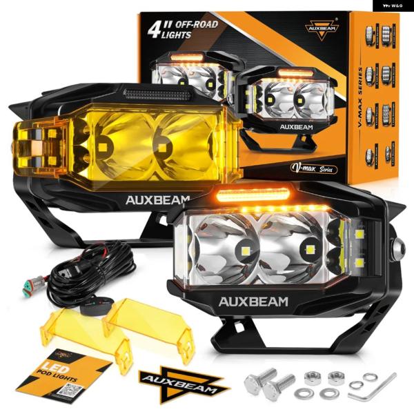 並行輸入品 4X2.5インチ LED ワークライト72Wスポット/フラッドコンボスポットライトポッド...