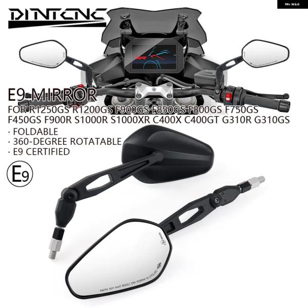 並行輸入品 BMW F900R R NINET用 E9 折りたたみ式 オートバイ ミラー F900G...