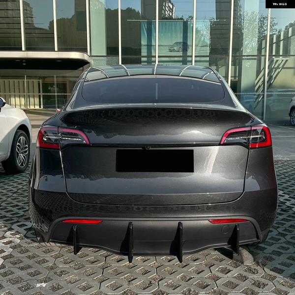 並行輸入品 テスラ モデルY 2017-2024用 リア バンパー リップスプリッター スポイラー ...