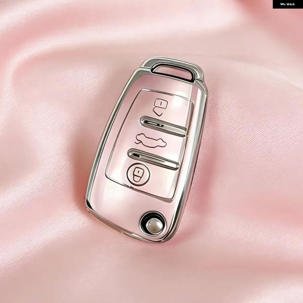 並行輸入品 アウディ キーキャップケース カバー FOB A4 B7 A6 C5 C6 A1 A3 ...