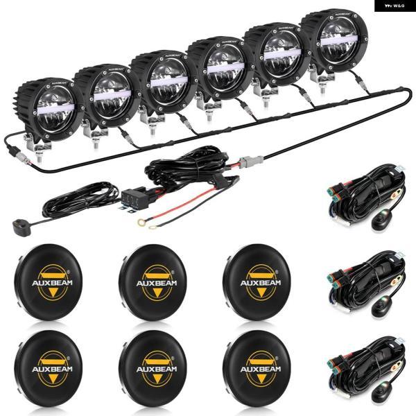 並行輸入品 6PCS C4シリーズ 4インチ LED ポッドライト 110W 11000LM 運転作...