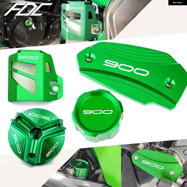 並行輸入品 カワサキ Z900 バイク フロント/リア ブレーキフルード リザーバー カバー エンジ...