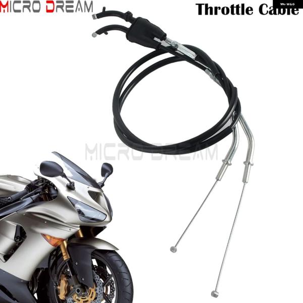 並行輸入品 カワサキ ZX6R C D 636C 636D ステンレス スロットル ケーブル 30....