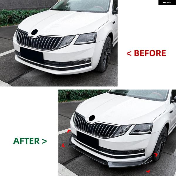 並行輸入品 SKODA OCTAVIA MK3.5 2018-2020用エクステリアフロント バンパ...