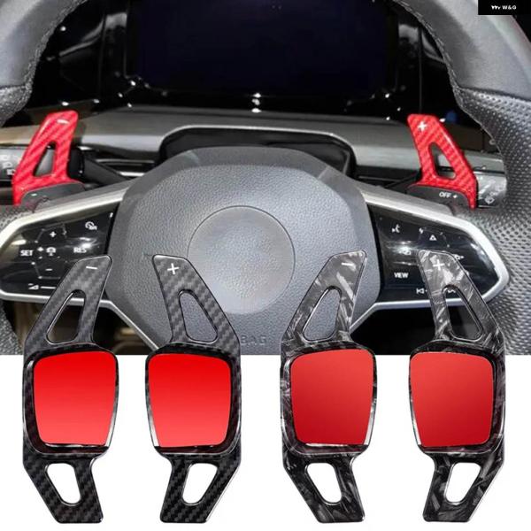並行輸入品 2個 ステアリングホイール シフト パドルなカーボンプリントVWティグアン2019年C-...
