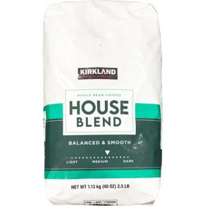 KIRKLAND コーヒー豆 ハウスブレンド バランス＆スムースロースト 1130g カークランド