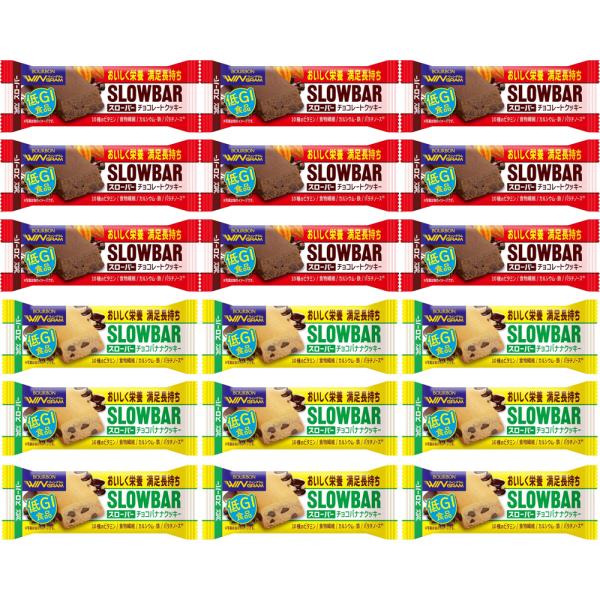 ブルボン  スローバー 18個セット（チョコレートクッキー9個 + チョコバナナクッキー9個）Bou...