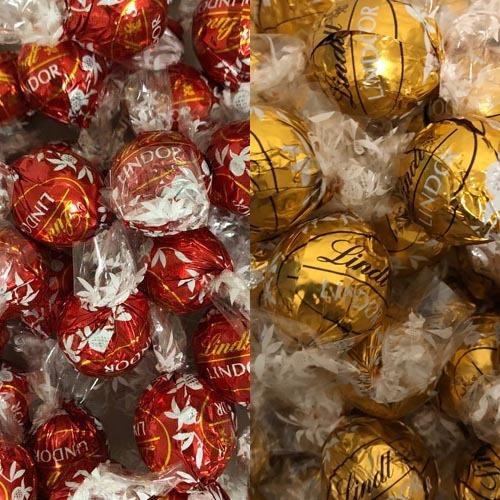 リンツ リンドール チョコ ミルク&amp;ホワイト 600g（48個） バラ売り お試し ポイント消化 L...