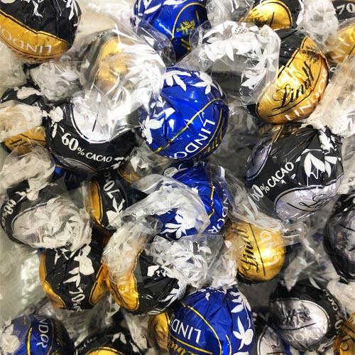 リンツ リンドール チョコ ダークアソート 3種類 600g（48個） バラ売り お試し ポイント消...